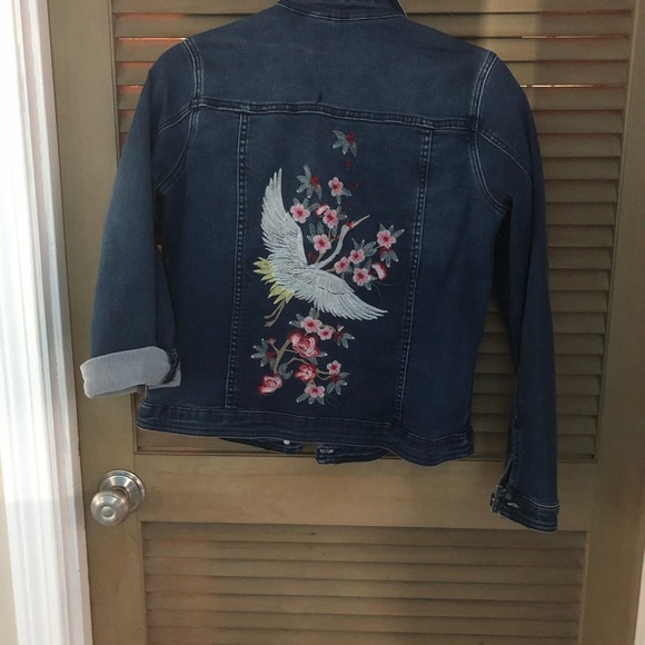 Super stretchy comfy DG2 Diane Gilman jean jacket - Picture 3 of 3